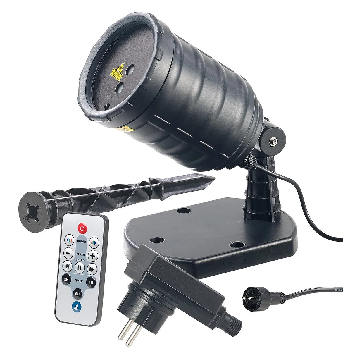 Lunartec Laser-Projektor mit Sternenregen-Lichteffekt, Fernbedien., Timer, IP65