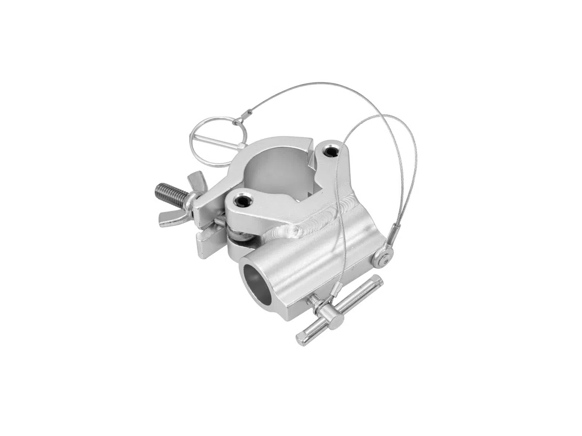 EUROLITE TPTV-1 Klammer silber | Montageklammer mit TV-Zapfen-Aufnahme (28mm), Maximallast WLL 250 kg