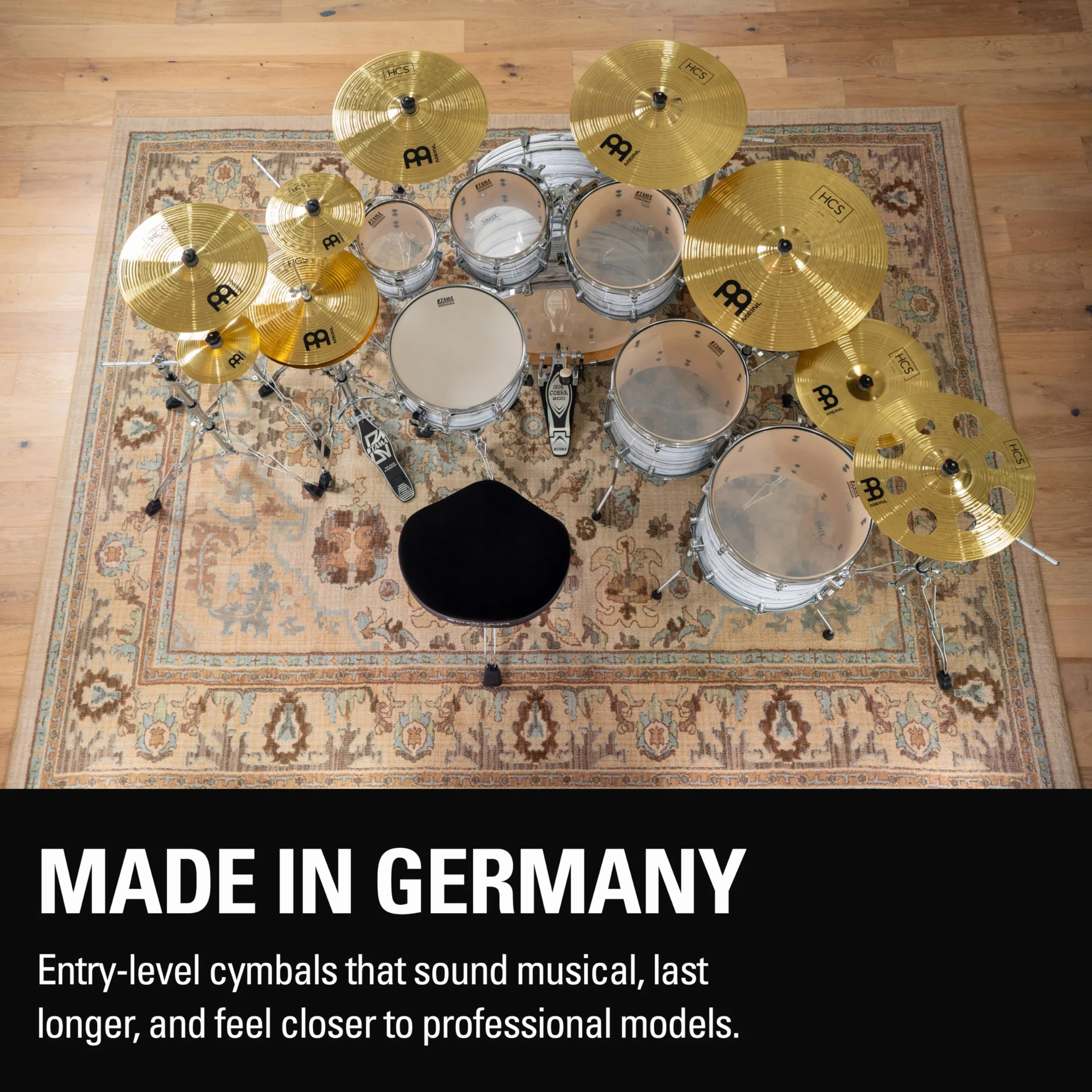 Meinl Cymbals HCS China — 12 Zoll (Video) Schlagzeug Becken (30,48cm) Messing, Traditionelles Finish (HCS12CH)