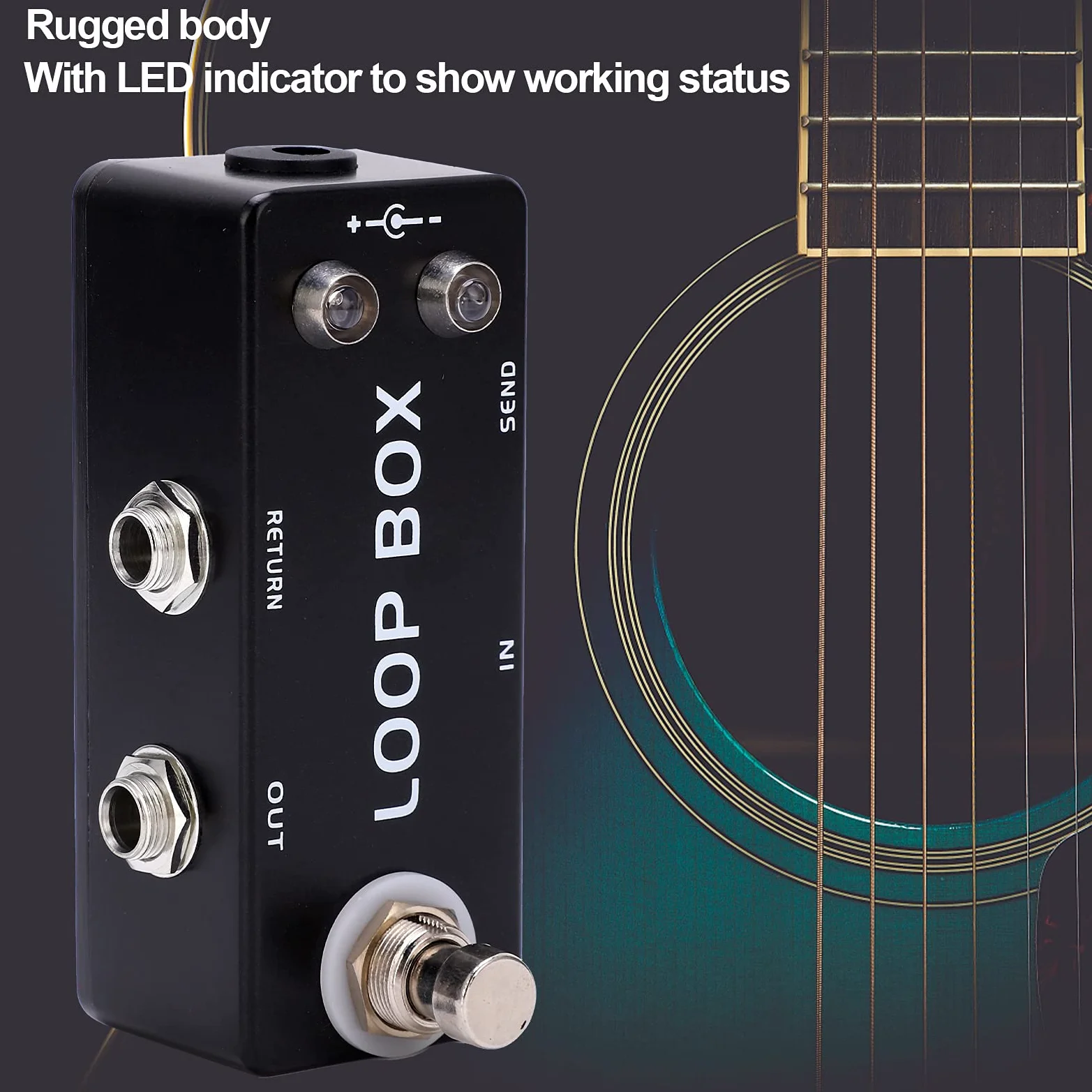 Effect Loop Pedal, Pedals Switcher Routing Selection Robust mit LED-Anzeige für Musikinstrument zum Einstellen