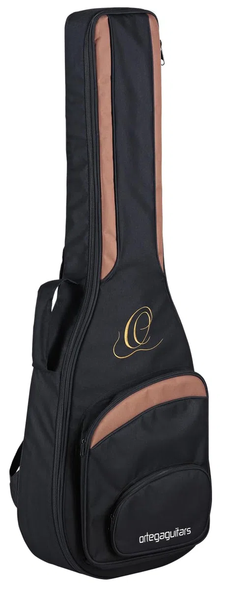 Ortega Guitars Pro Series Bag - 4/4 Klassische Gitarren Tasche - Höhe 105,4 cm - Breite 40 cm - Breiter Halsgurt - Schultergurte - Nylon, Schwarz (ONB44L)