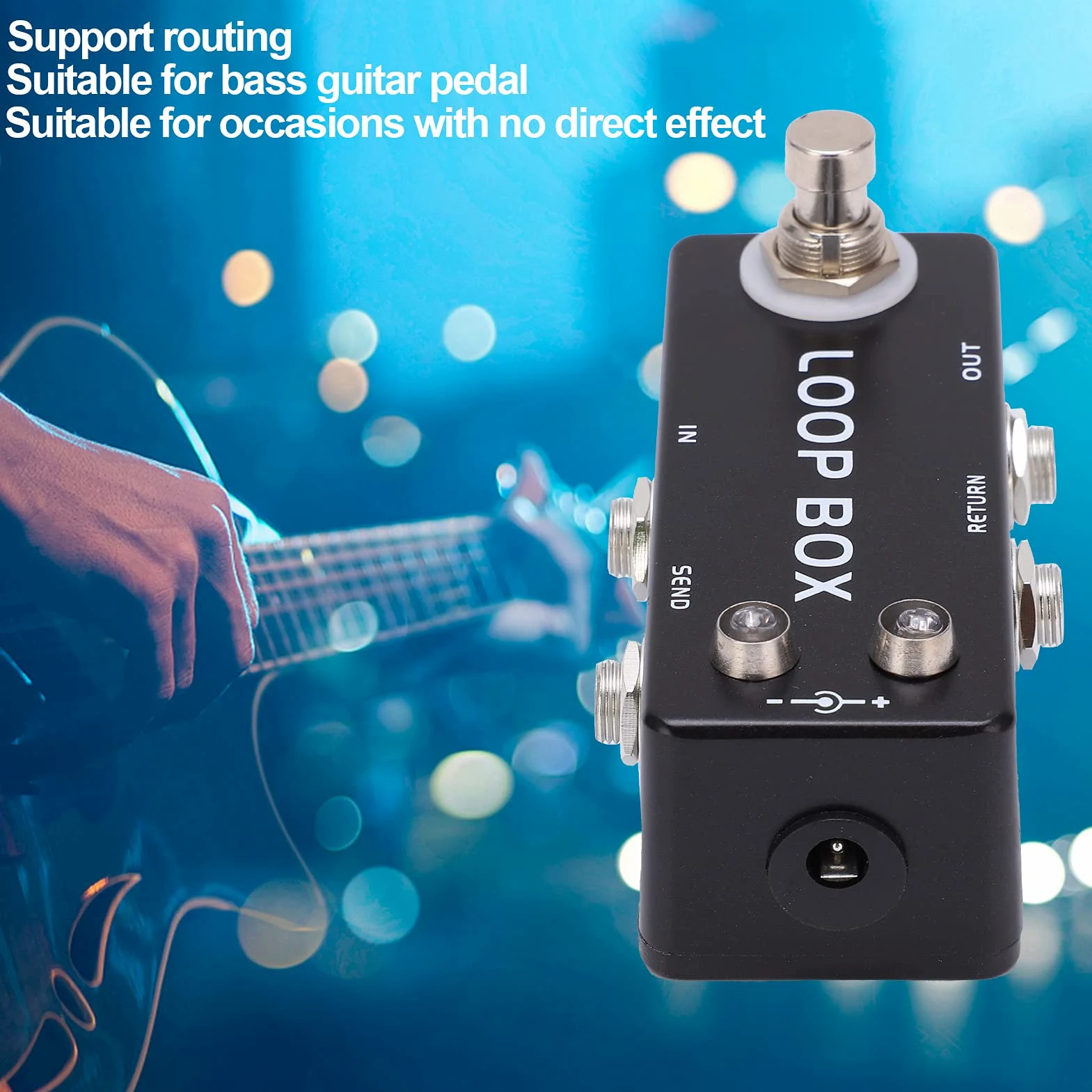 Effect Loop Pedal, Pedals Switcher Routing Selection Robust mit LED-Anzeige für Musikinstrument zum Einstellen