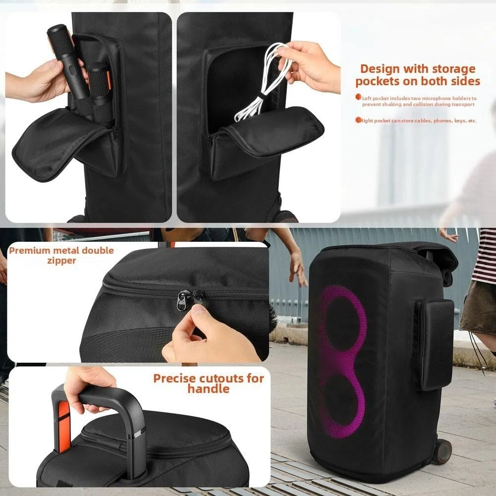 Schutzabdeckung für JBL PartyBox-520 Lautsprecher Doppelschicht Schild, Kratzfeste Staubdichte Shell tragbare Tragtasche, Tragetasche Case Tragbar Tasche Reise Schut-Taschen