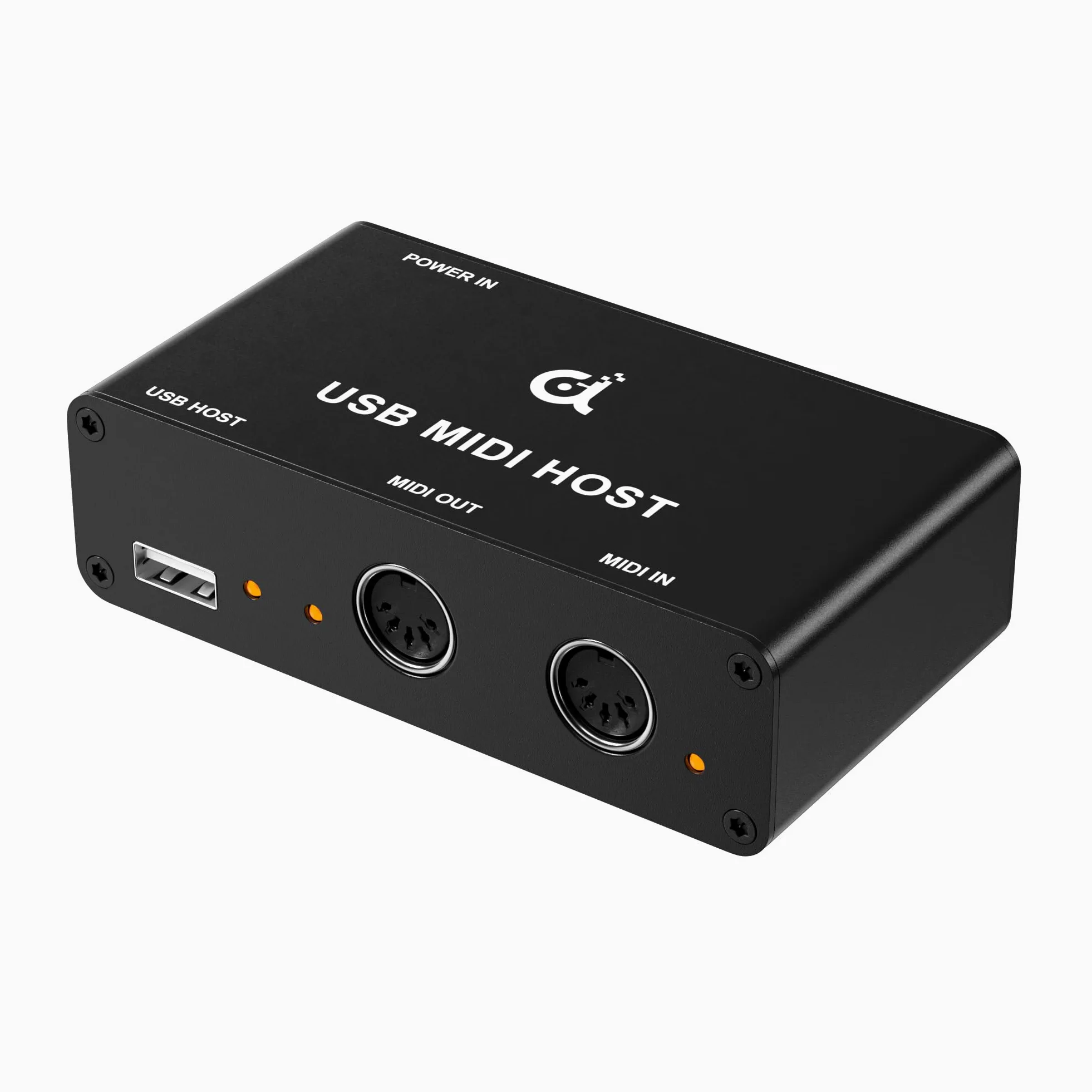DigitalLife BridgeCore Serie | Eigenständige USB-MIDI-Host-Bridge Box, 1-In/1-Out, 5-Pin-DIN, LED, Metall – Für Anfänger, Studiomusiker & Live-Performer 【Schwarz, 1 Stück】