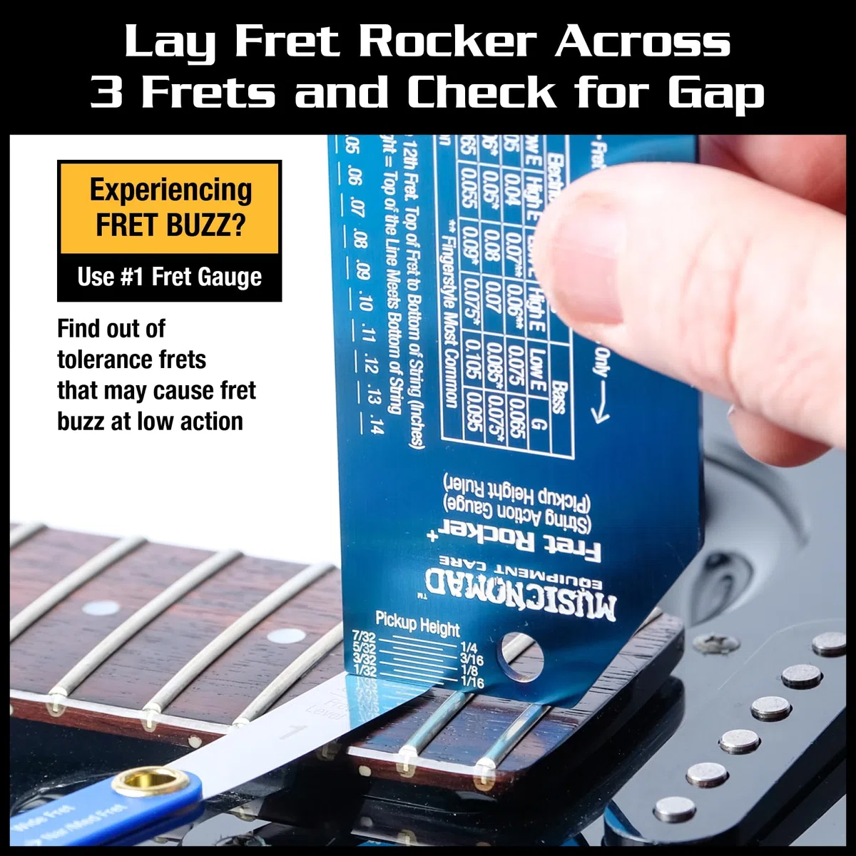 MusicNomad Precision Fret Rocker+ and Fret Gauge Kit (MN870)