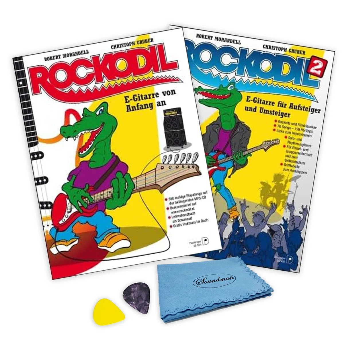 Rockodil Band 1 + 2 | E-Gitarre | Robert Morandell / Christoph Gruber | DO 3954 + 35960 |ISBN 9783902667557 + 9783902667601 | Soundman Gitarrenpleks