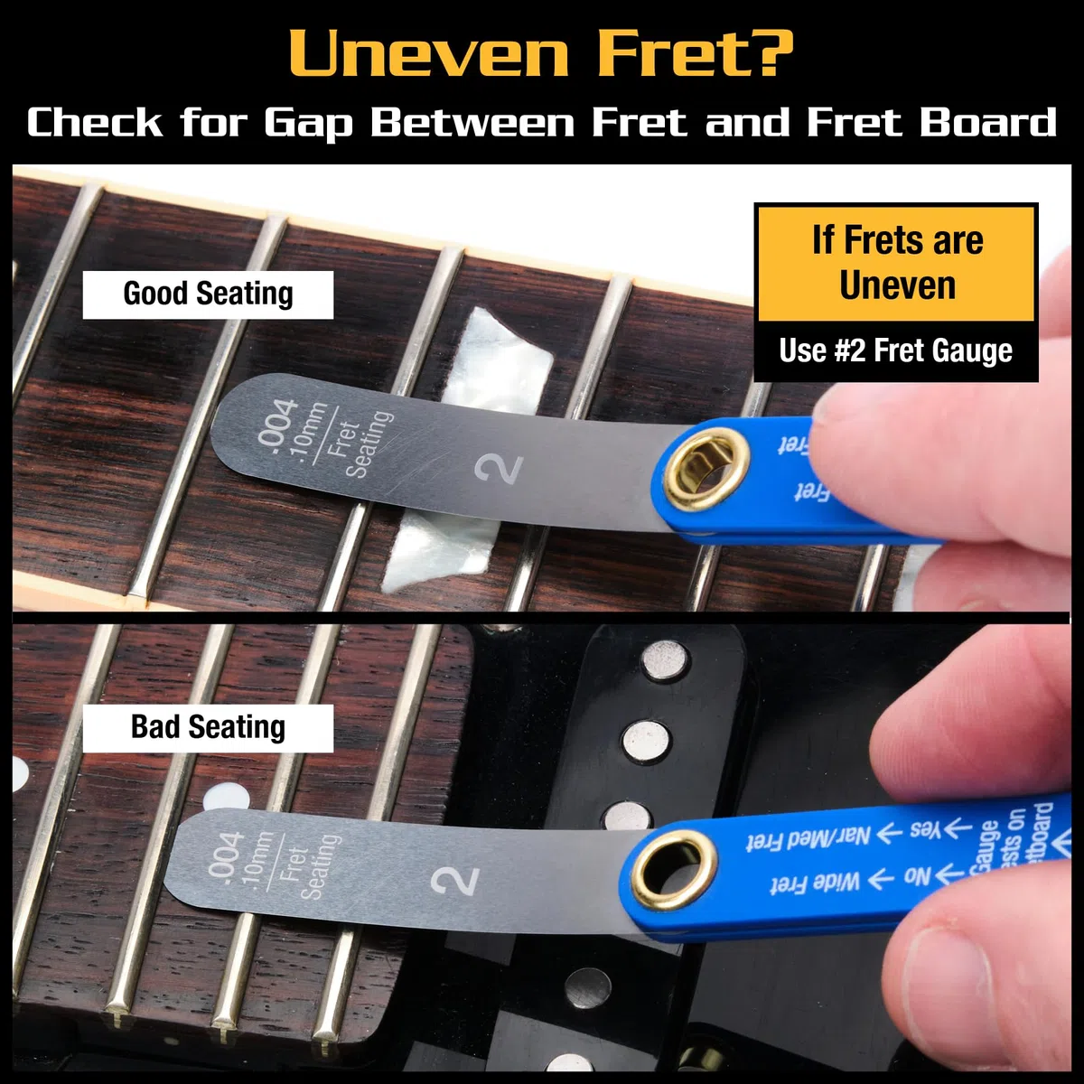 MusicNomad Precision Fret Rocker+ and Fret Gauge Kit (MN870)