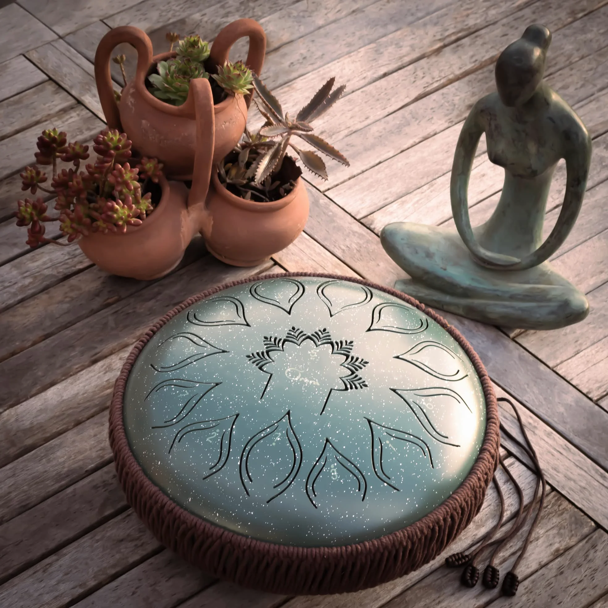 ORORA Steel Tongue Drum, Zungentrommel, 12 Zoll 13 Noten - Handpan, Ideal für Entspannung - Musikinstrument für Kinder und Erwachsene - Ebook mit 20 Notenblättern kostenlos - Originelles Geschenk