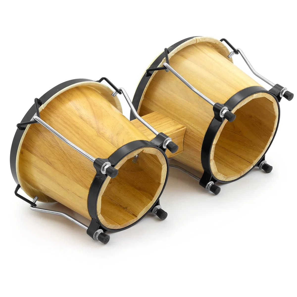 TIGER Bongo-Trommeln aus Holz, 15,2 cm & 17,8 cm, für Anfänger, Eiche, Natur, M-BON-NT | M-BON-NT Bongos aus Eiche 6" & 7", Naturfinish, ideal für Anfänger, Schule & Percussion