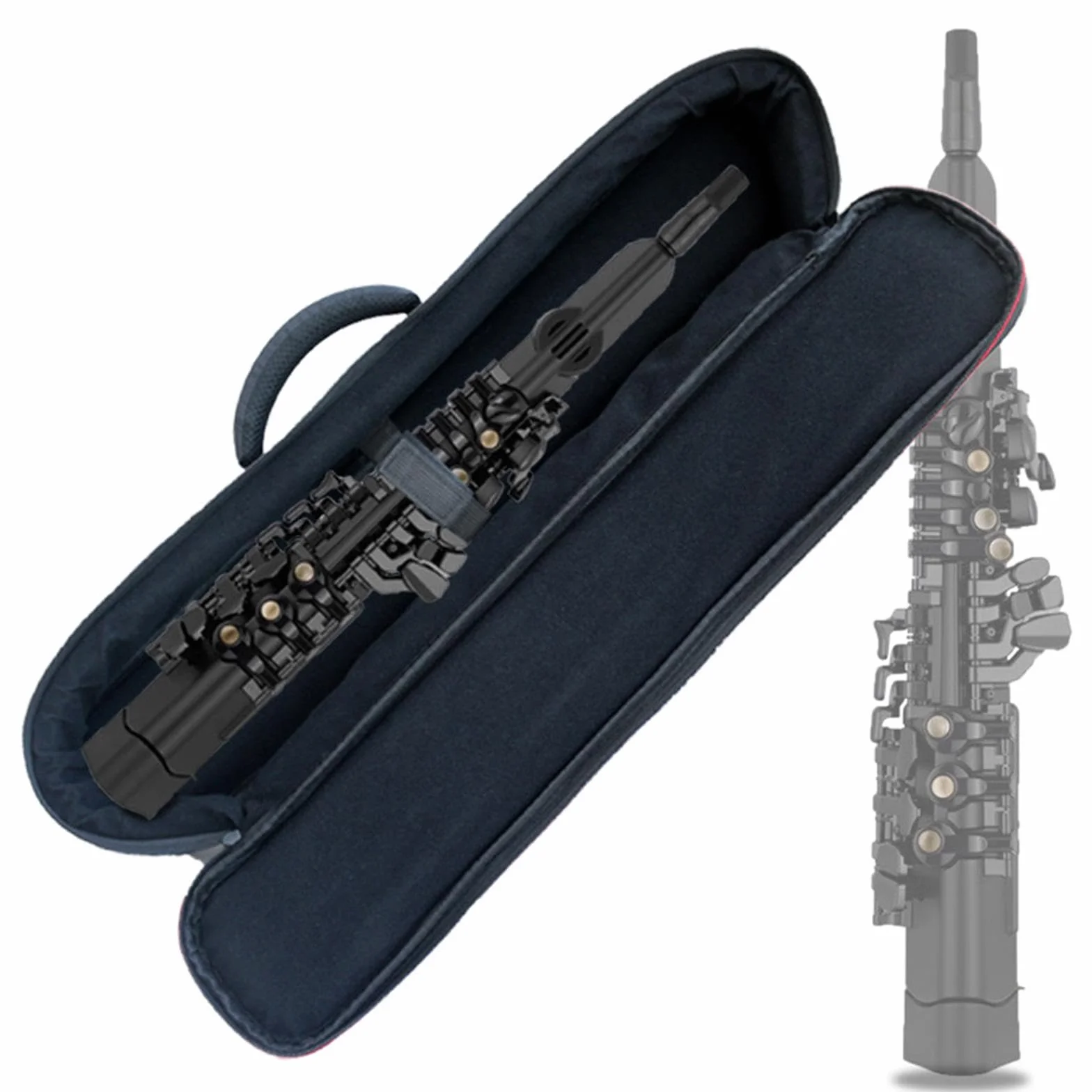 Sopran Saxophon Tasche mit Außentaschen, Tragegurt Und Rucksack