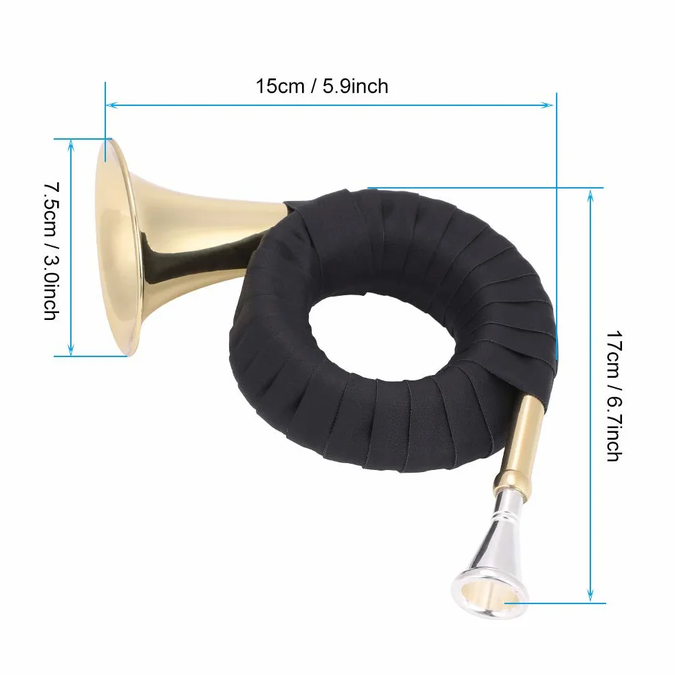 Mini-Jagdhorn, Bb-Jagdhorn für Anfänger, Musiker, Musikliebhaber Hörner