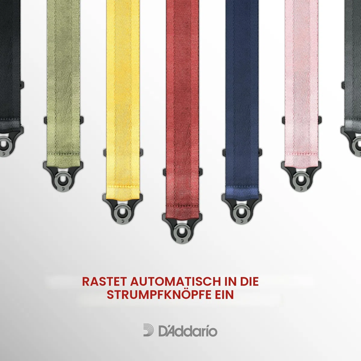 D'Addario Comfort Leder Auto Lock Gitarrengurt, Braun