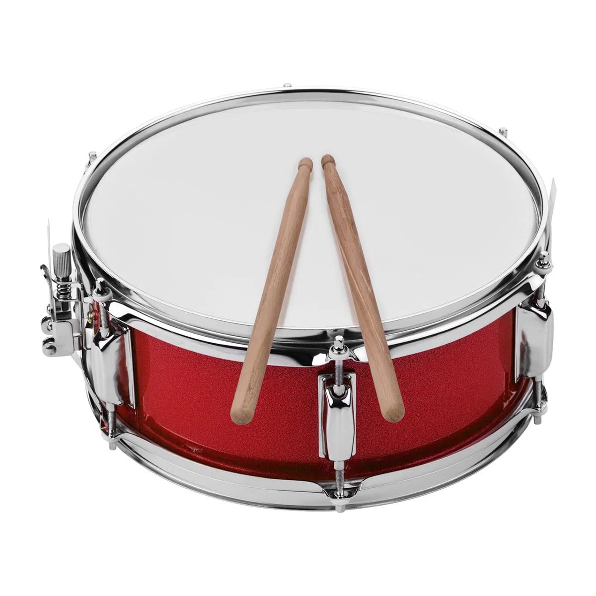Kleine Trommel 12-Zoll-Snare-Drum-Fell mit Drumsticks-Schultergurt-Drum-Key für Studentenband