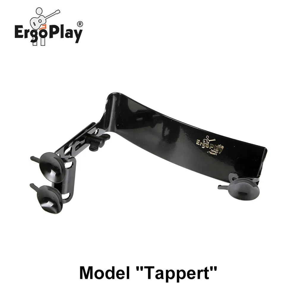 Gitarrenstütze Johannes Tappert – ergonomische Spielhilfe für klassische Gitarre – höhen- und neigungsverstellbar – schwarz – mit Saugknöpfen
