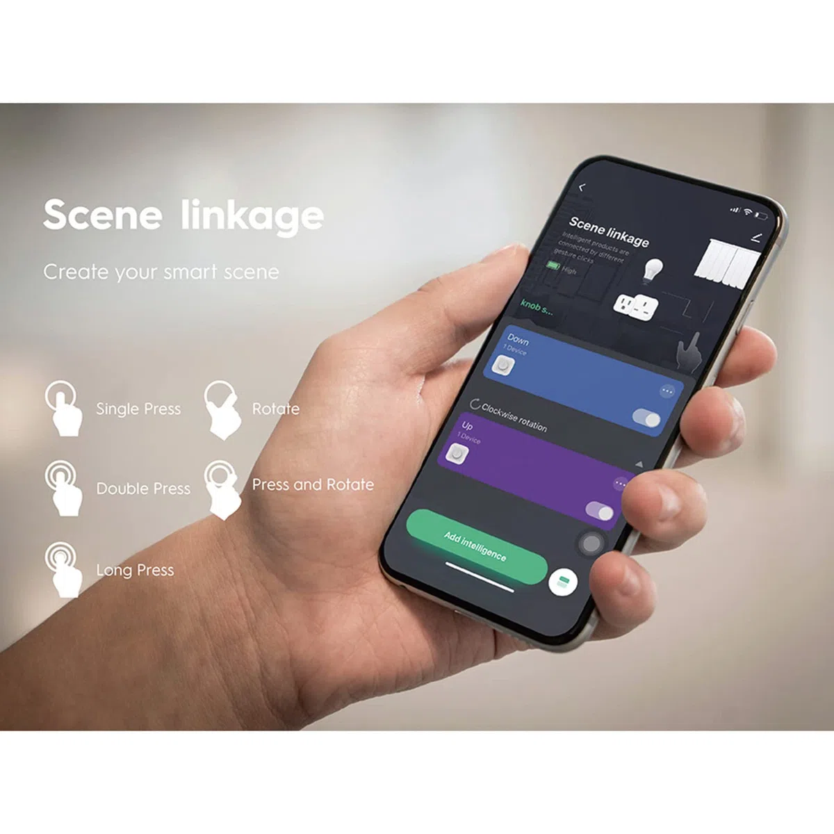 für Tuya ZigBee Intelligent Knob Schalter, Smart Wireless Taste für den drahtlosen Szenenwechsel Regler, Automatisierungsszenario, Funktioniert nur mit für Tuya ZigBee Hub,2 Stück
