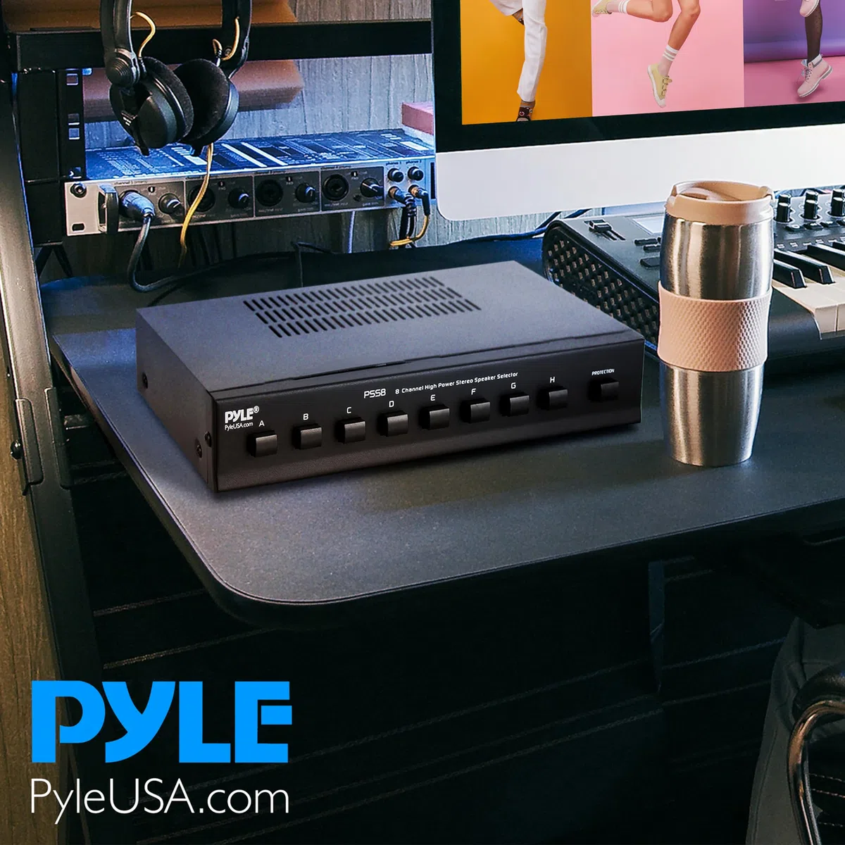 Pyle PSS8 8-Kanal-Hochleistungs-Stereo-Lautsprecher