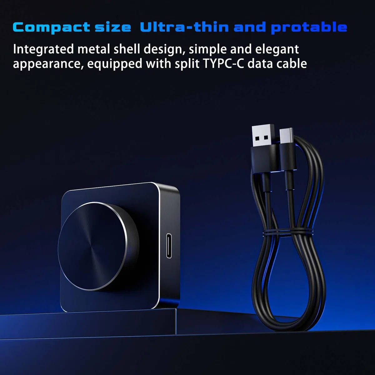 Docooler RGB Volume Control Knob USB+BT+2.4G Three Modes Multimedia Controller for PC/Gaming