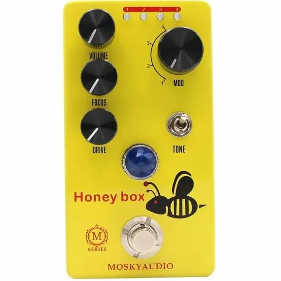 Mosky Honey Box - 4 mode Overdrive Pedal based on Sweet Honey, True Bypass