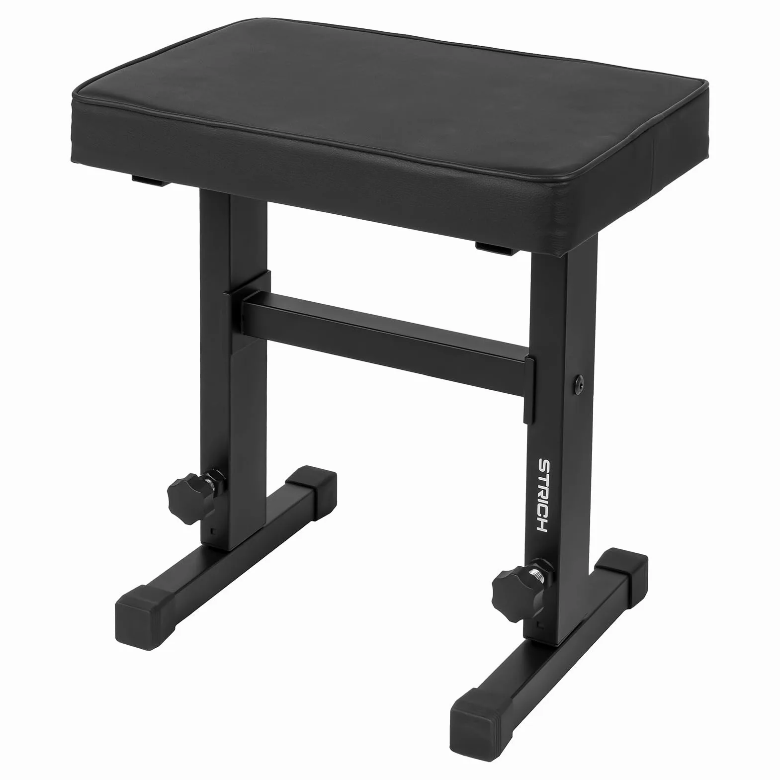 STRICH Klavierbank verstellbar, Musik Keyboard Bank Sitz, Klavierstuhl mit gepolstertem Kissen für Musiker, Schwarz, SPB-M50 (PU-Leder)