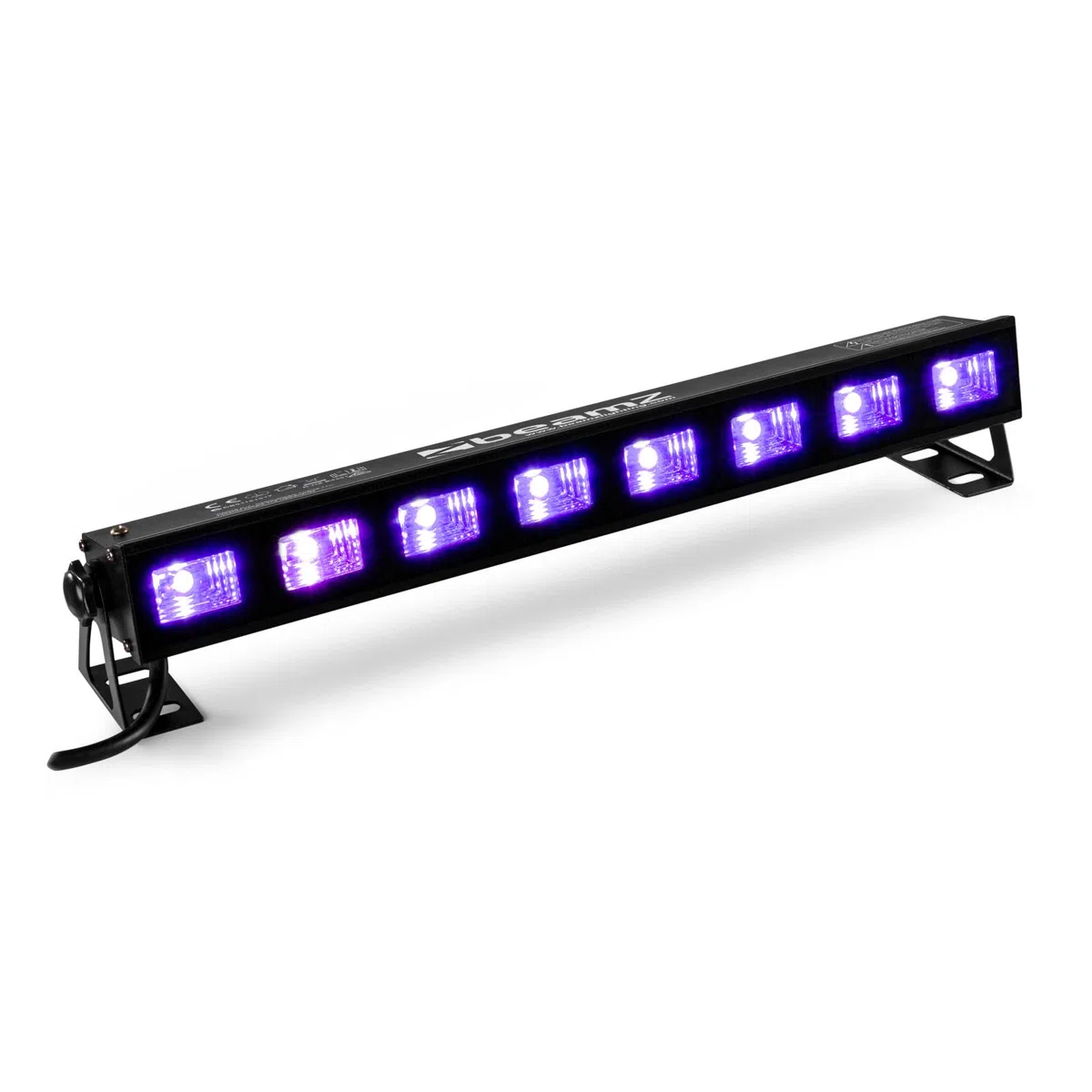 BeamZ BUV93 Schwarzlicht Lampe, hochwertiger UV Strahler, Röhre mit 9 x 3 Watt LEDs, UV Lampe mit parabolische Reflektor, Schwarzlicht Strahler, Blacklight, Schwarz