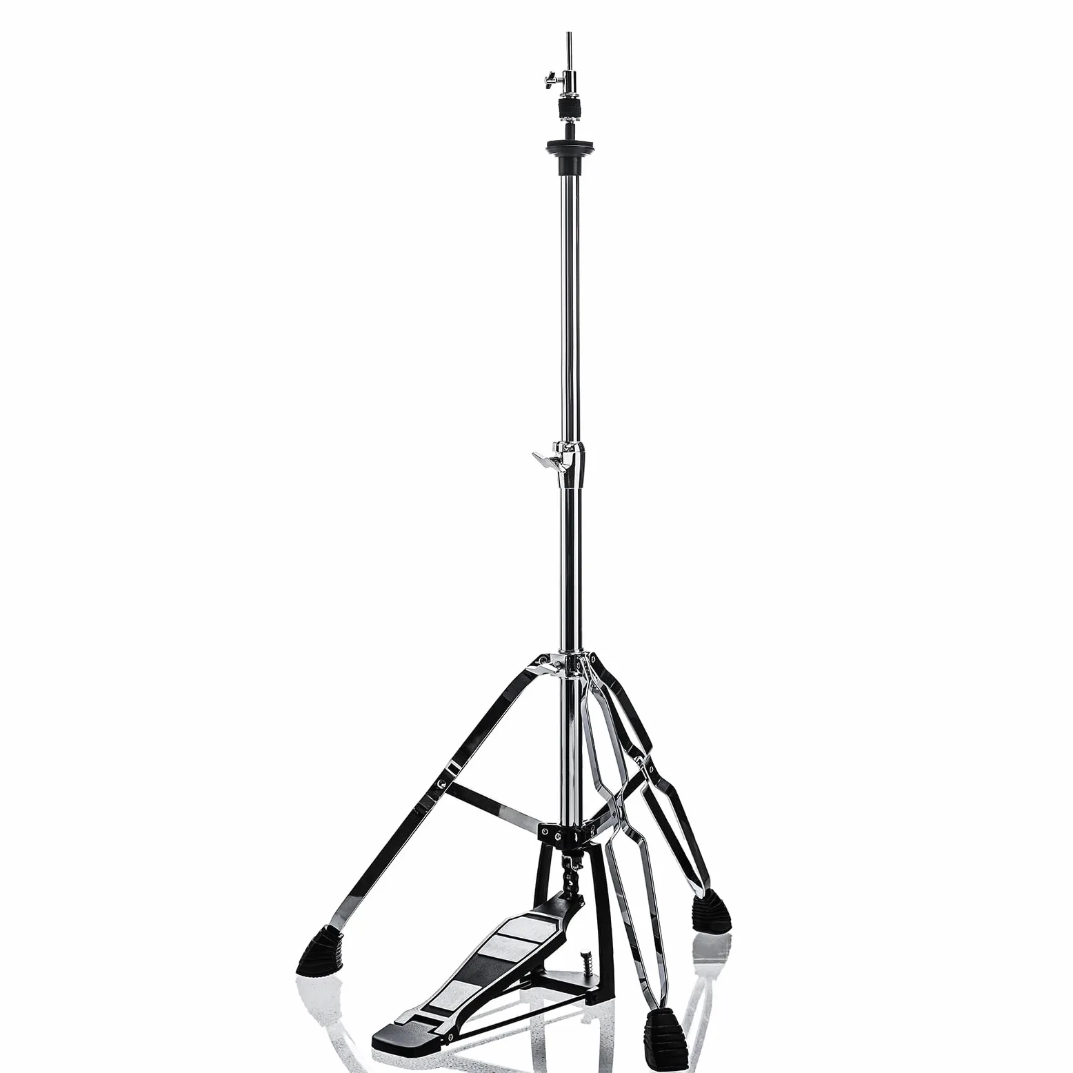 Hi-Hat-Ständer, stativunterstützung, höhenverstellbar von 23,6" bis 39,3", doppelstrebiger High-Hat-Ständer mit verbreiterten, rutschfesten Gummifüßen (V-CC-FK11)