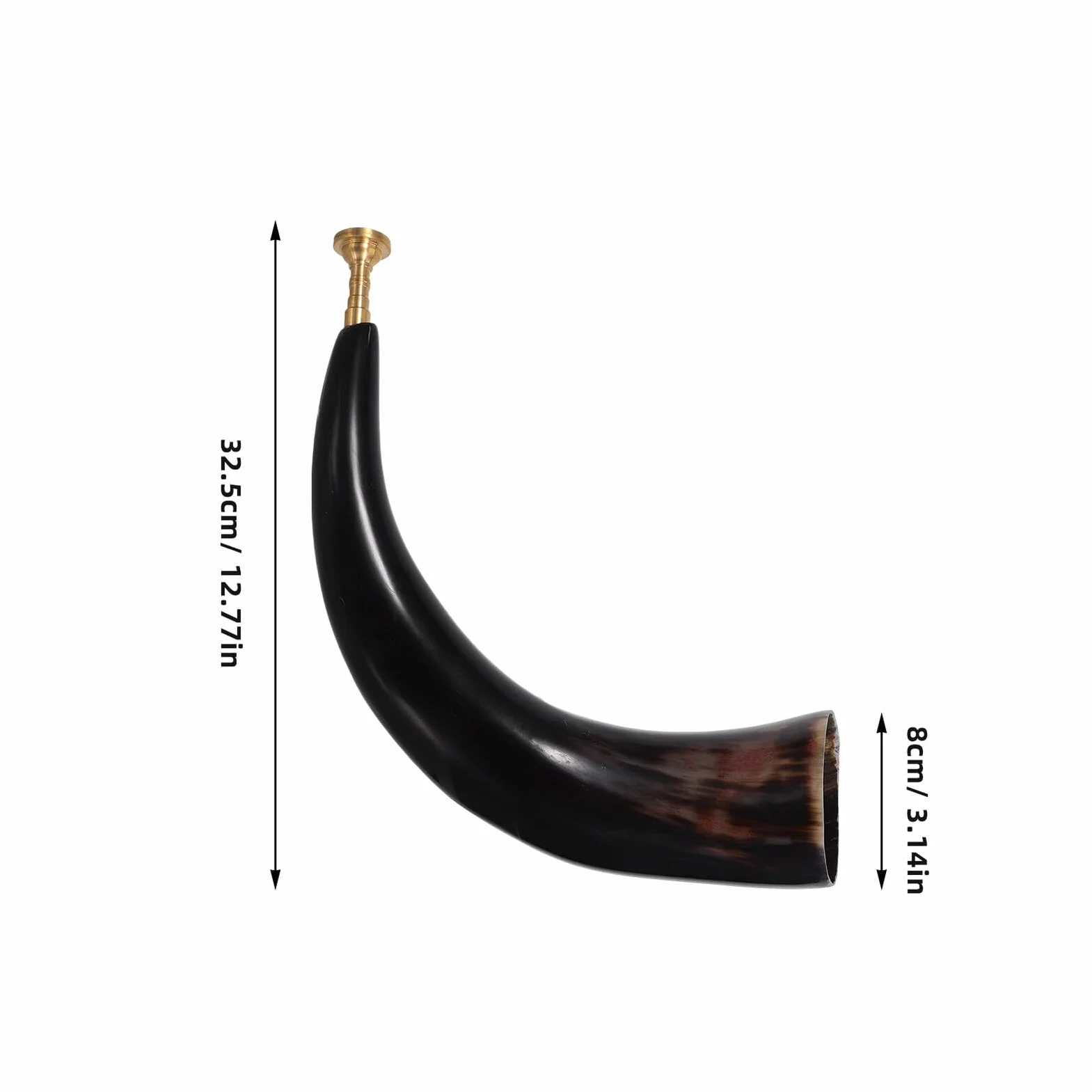 Viking Horn aus Echtem Ochs horn Historisches Rufhorn mit Kraftvollem Tiefem Klang Kompakt und Leicht für Piraten cosplay Partys und Outdoor abenteuer Naturbelassenes Wikingerhorn