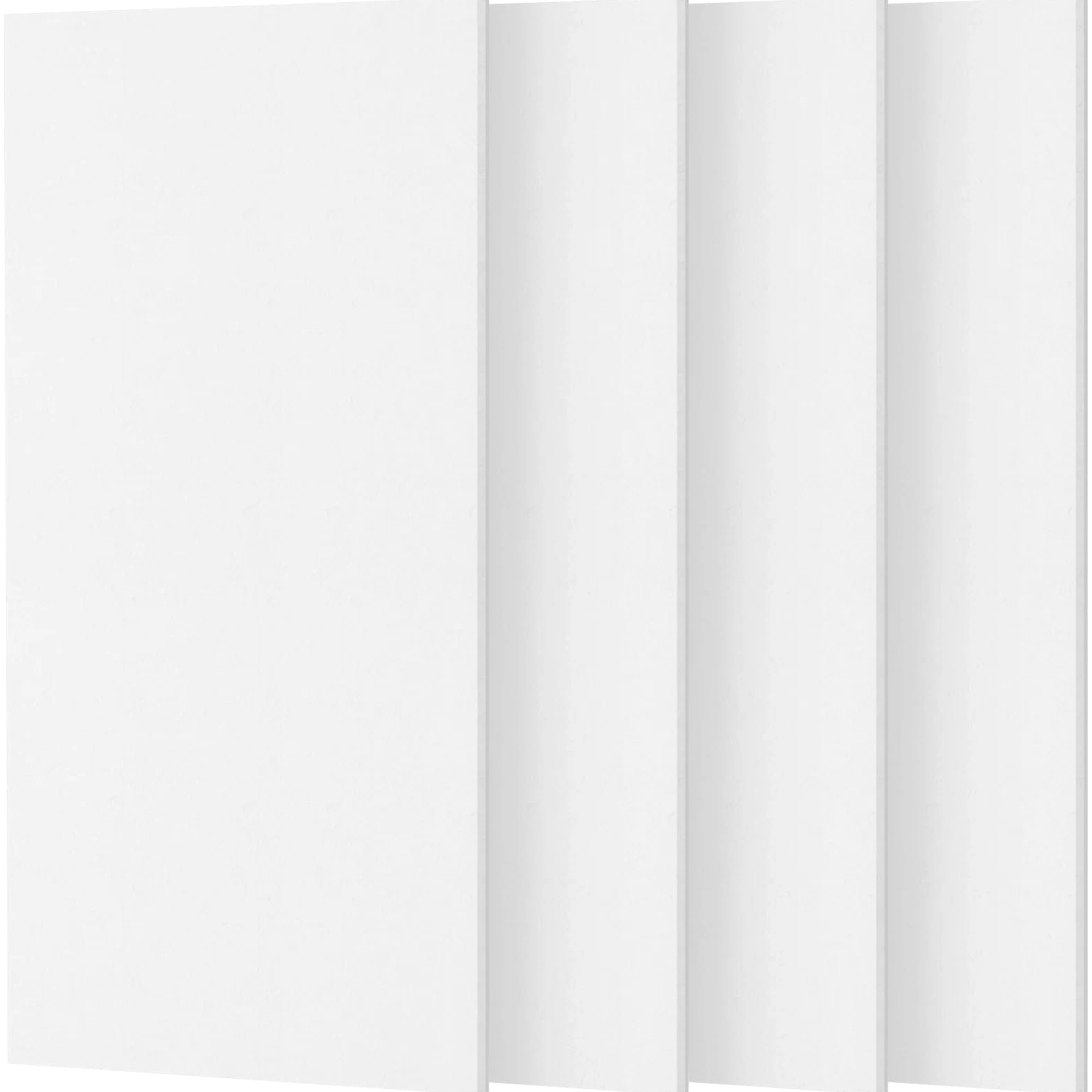 TONOR Groß Akustikpaneele Selbstklebend, 4 Pack 112x55 cm Schallschutzplatten Akustikplatten für Wandverkleidung, Akustikbild für Akustische Behandlung und Wanddekoration, Studio, Haus, Büro, Weiß