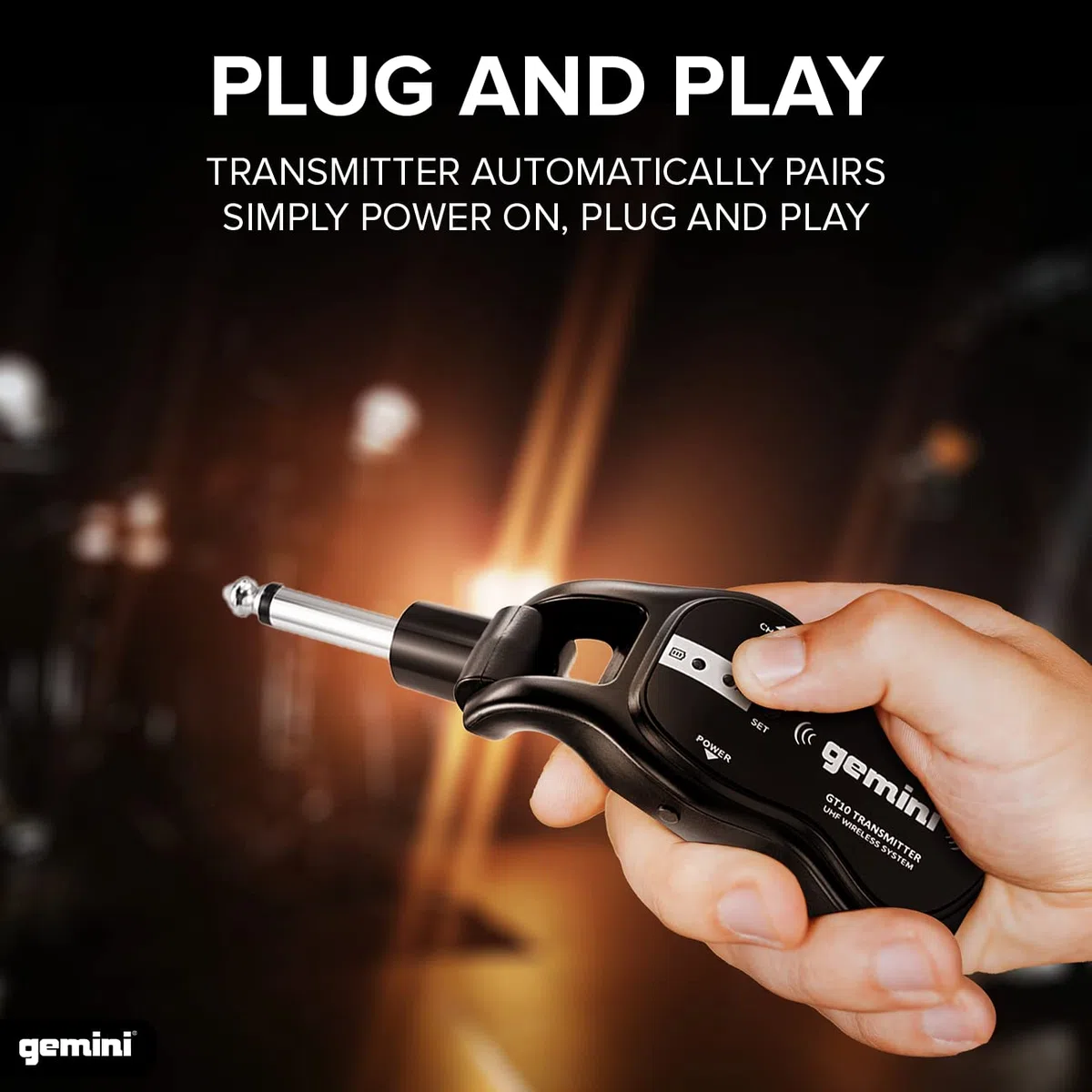 Gemini Sound Pro Audio GMU-G100 UHF Wireless Gitarre Amp Line