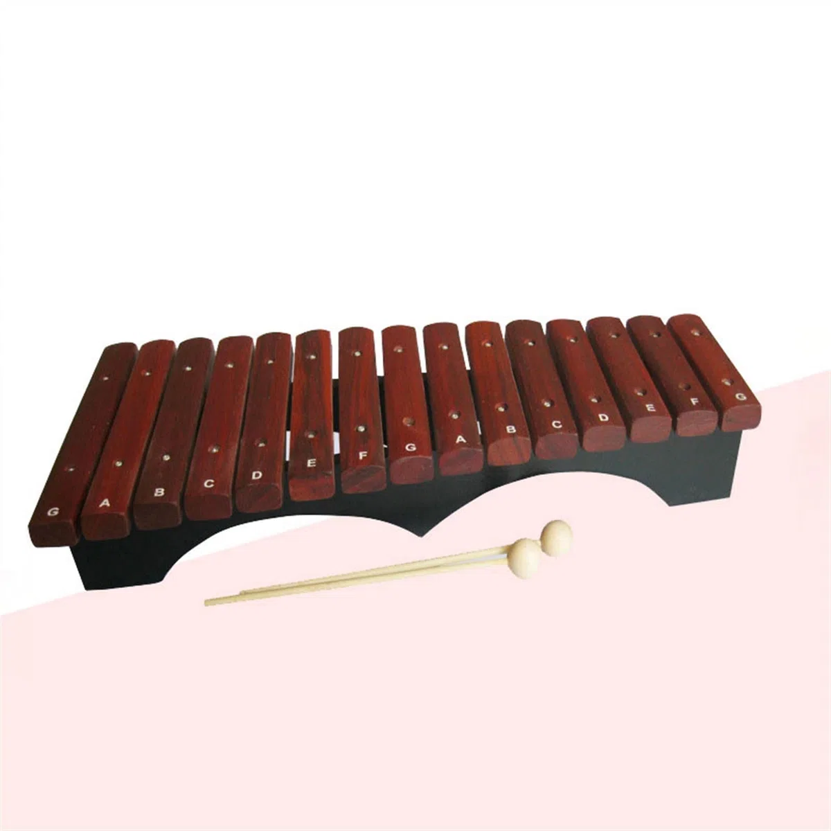15-Ton-Xylophon-Glockenspiel Für Anfänger Musikunterrichtshilfen Hand-Percussion-Klavier Mit 2 Paar Mallet-Percussion- Klangplatten