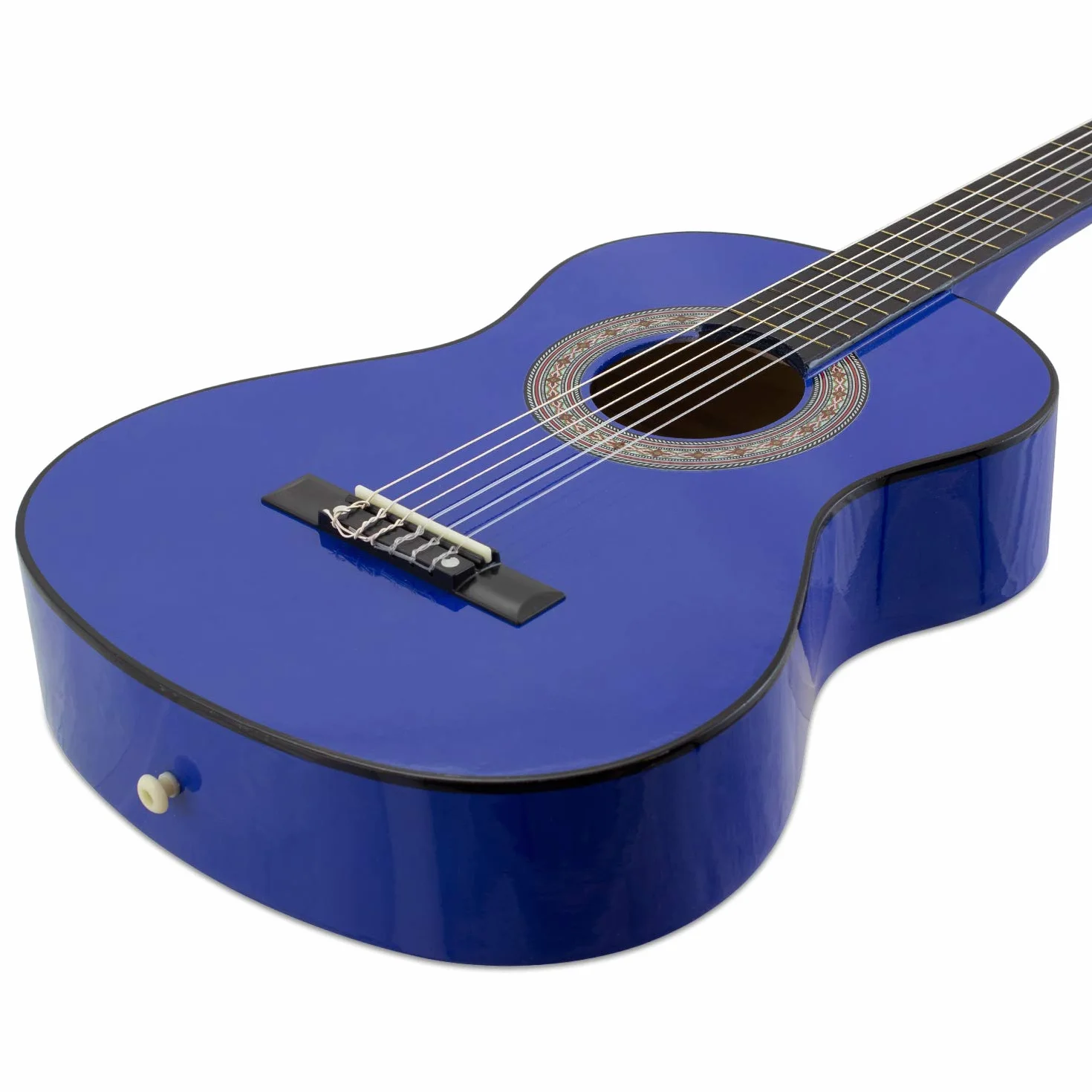 TIGER CLG6-BL Klassische Gitarre für Anfänger, 1/2 Größe, im Set - inklusive Gigbag, Ersatz-Nylonsaiten und Gitarrenpick - Blau