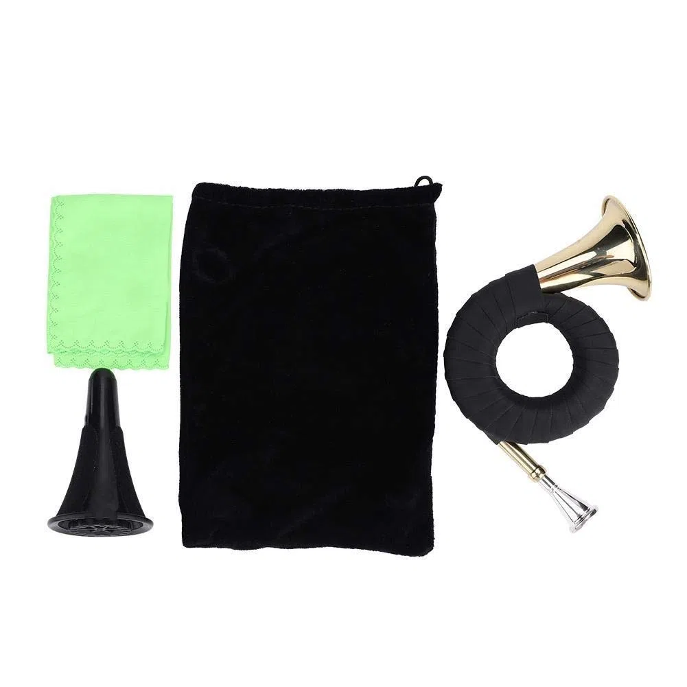 Jagdhorn, Mini Messing Bb Jagdhorn Micro Französisch Horn Blechblasinstrument Set