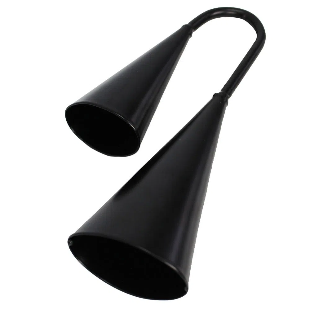 Club Salsa F835250 Cabasa, 16,5 cm x 6 cm & A-Star AGG02 Agogo doppel Metall Glocke