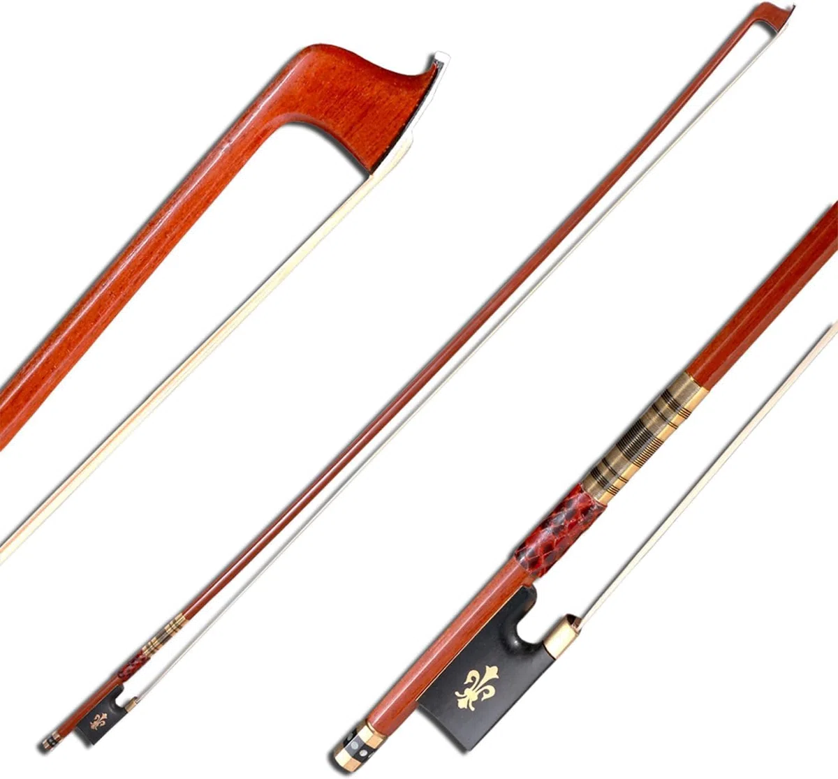 Advanced 4/4 Pernambuco Geigenbogen – Handgefertigt, leicht und ausbalanciert, echtes Rosshaar für tiefen, kraftvollen Ton – für fortgeschrittene Violinisten