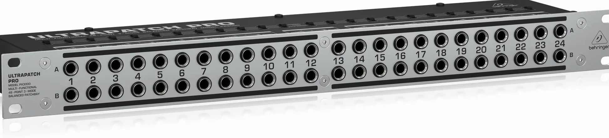 Behringer ULTRAPATCH PRO PX3000 Multifunktionales 48-Punkt 3-Mode Balanced Patchbay