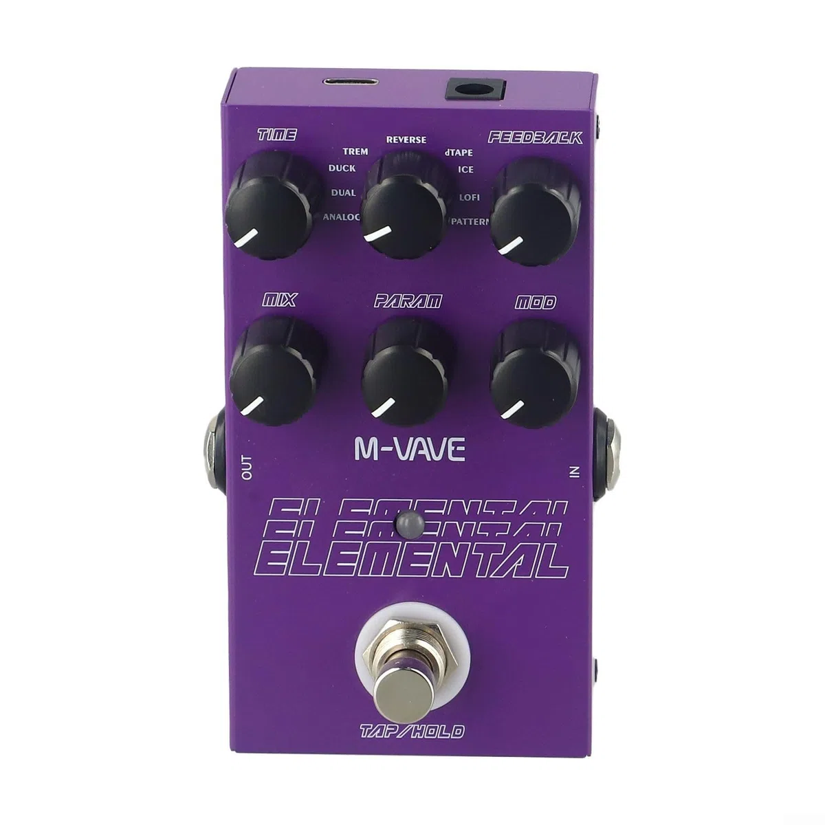 9 Delay Effects Digital Pedal für Gitarre mit langer Verzögerungszeit und für TAP/HOLD Modus für musikalische Vielseitigkeit