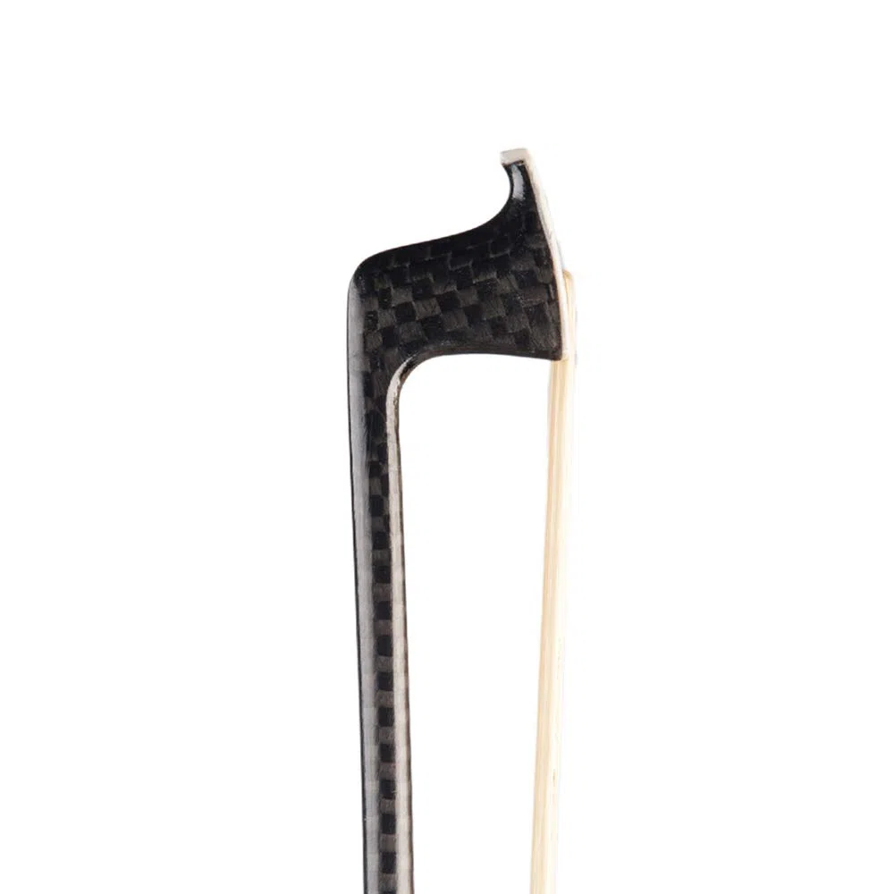 4/4 Violine Geigenbogen Kohlefaser Rundstab Ebenholz Frosch Schachtelhalm Haar gut ausbalanciert,Carbon Fiber Geigenbogen