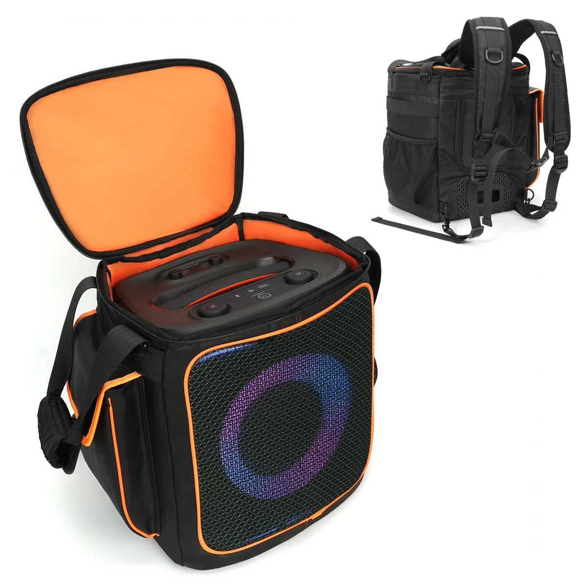 Hülle Tragetasche Reise Schutzhülle Tasche Robuste Umhängetasche Rucksack für JBL PartyBox Encore 2 kabelloser Bluetooth Partylautsprecher mit Mikrofon,Taschen für Ladegerät,Zubehör