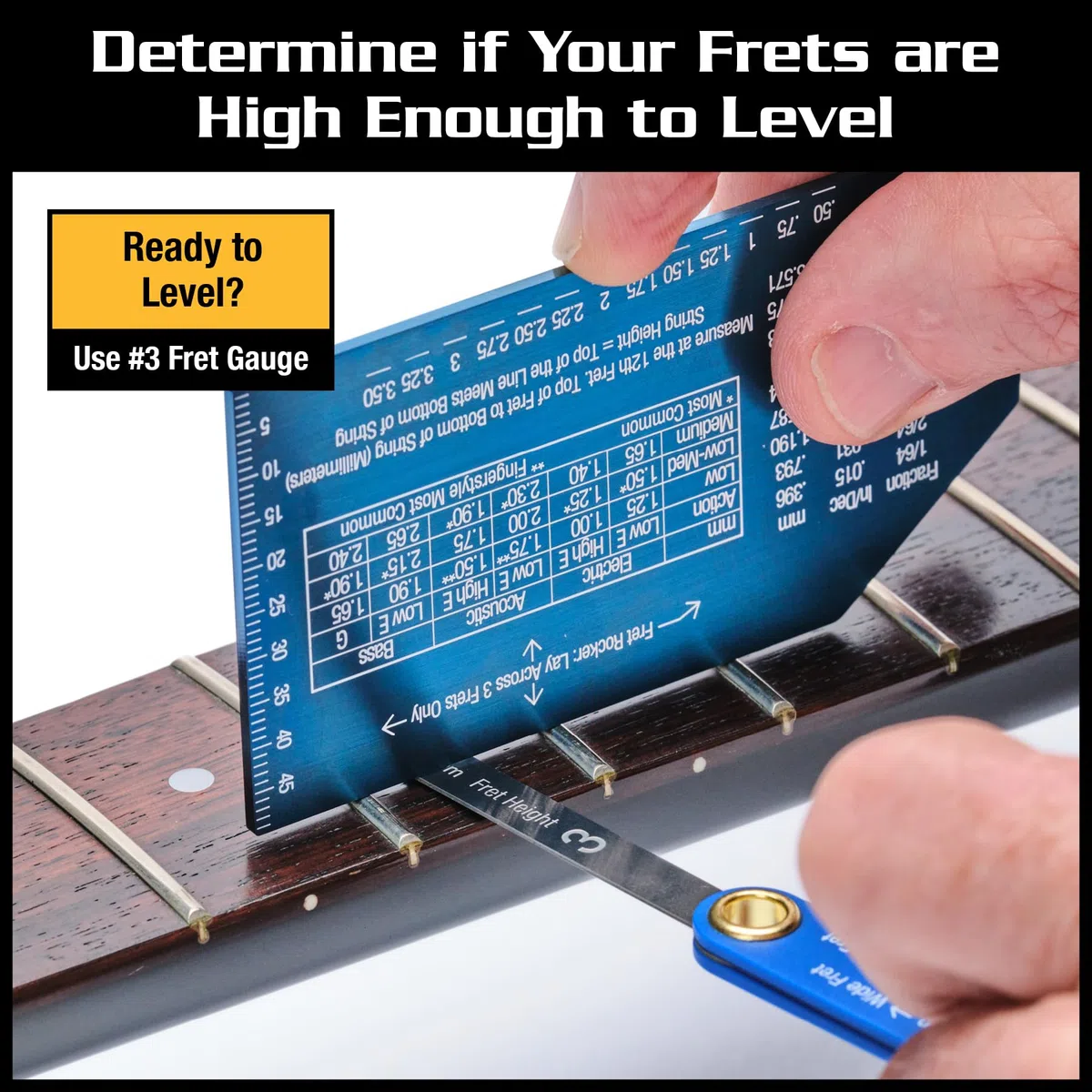 MusicNomad Precision Fret Rocker+ and Fret Gauge Kit (MN870)