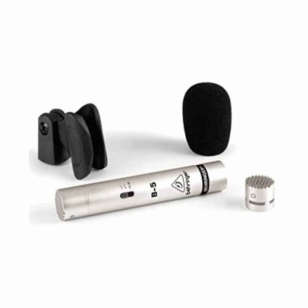 Behringer B-5 Studio-Kondensatormikrofon mit goldbedampfter Membran und 2 austauschbaren Kapseln