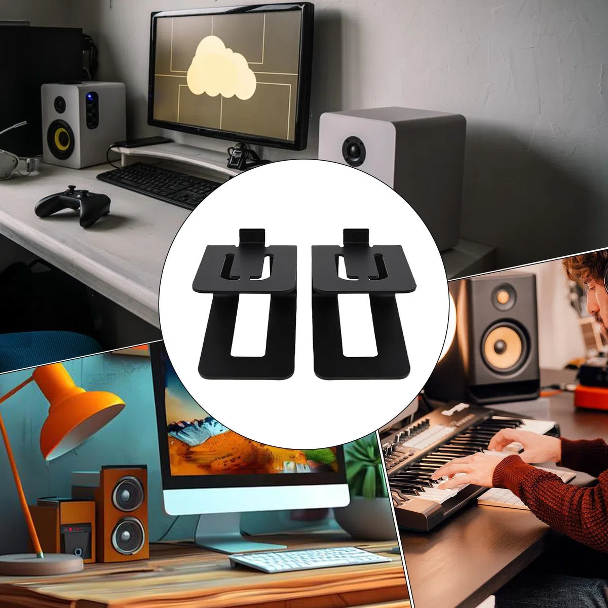 Adjustable Desktop Stand, Carbon Steel Monitor Stands, Studio Speaker Stand, Stylish Monitor Stand, Home Office Speaker Stand, Space Efficient Stands, High Capacity Monitor Stand