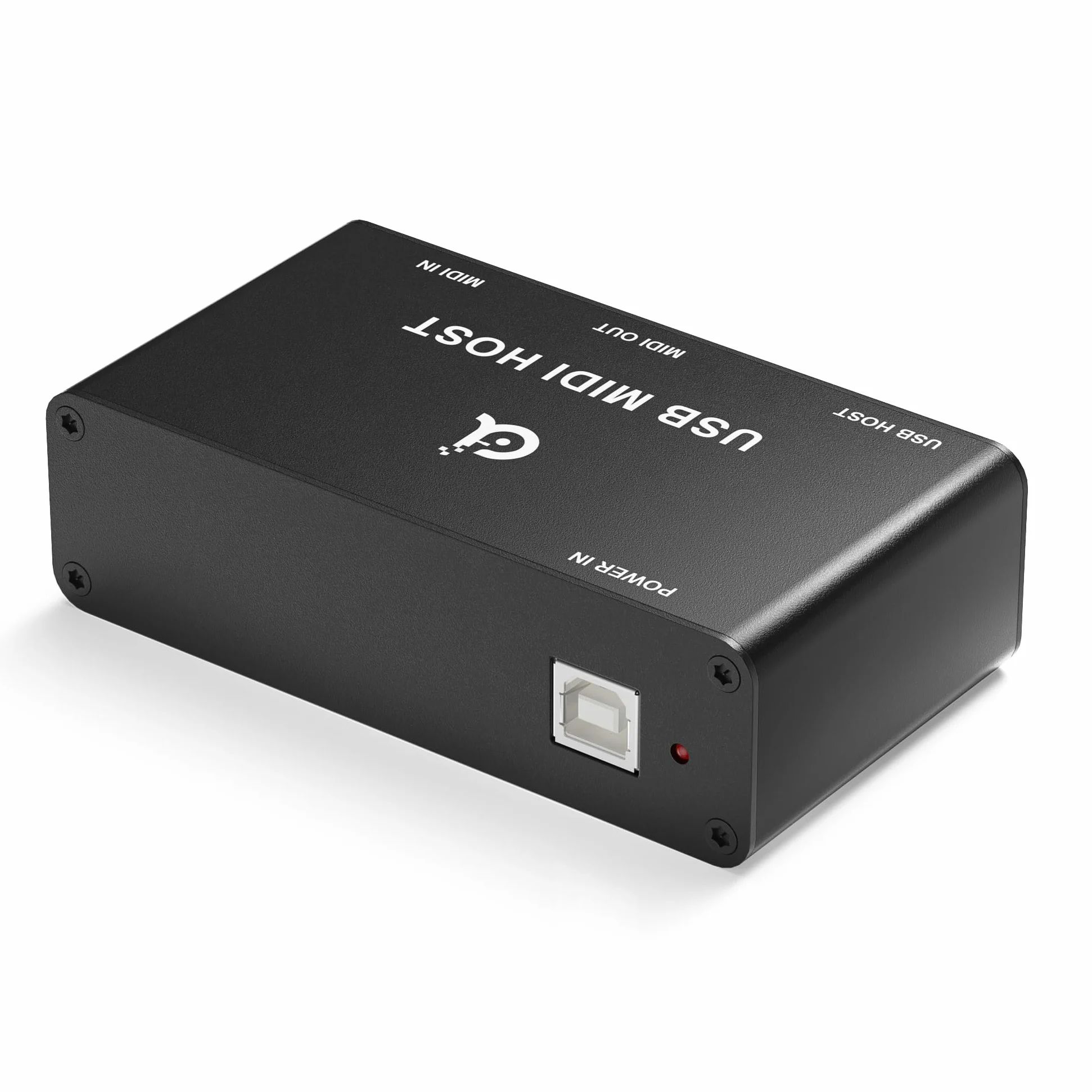 DigitalLife BridgeCore Serie | Eigenständige USB-MIDI-Host-Bridge Box, 1-In/1-Out, 5-Pin-DIN, LED, Metall – Für Anfänger, Studiomusiker & Live-Performer 【Schwarz, 1 Stück】