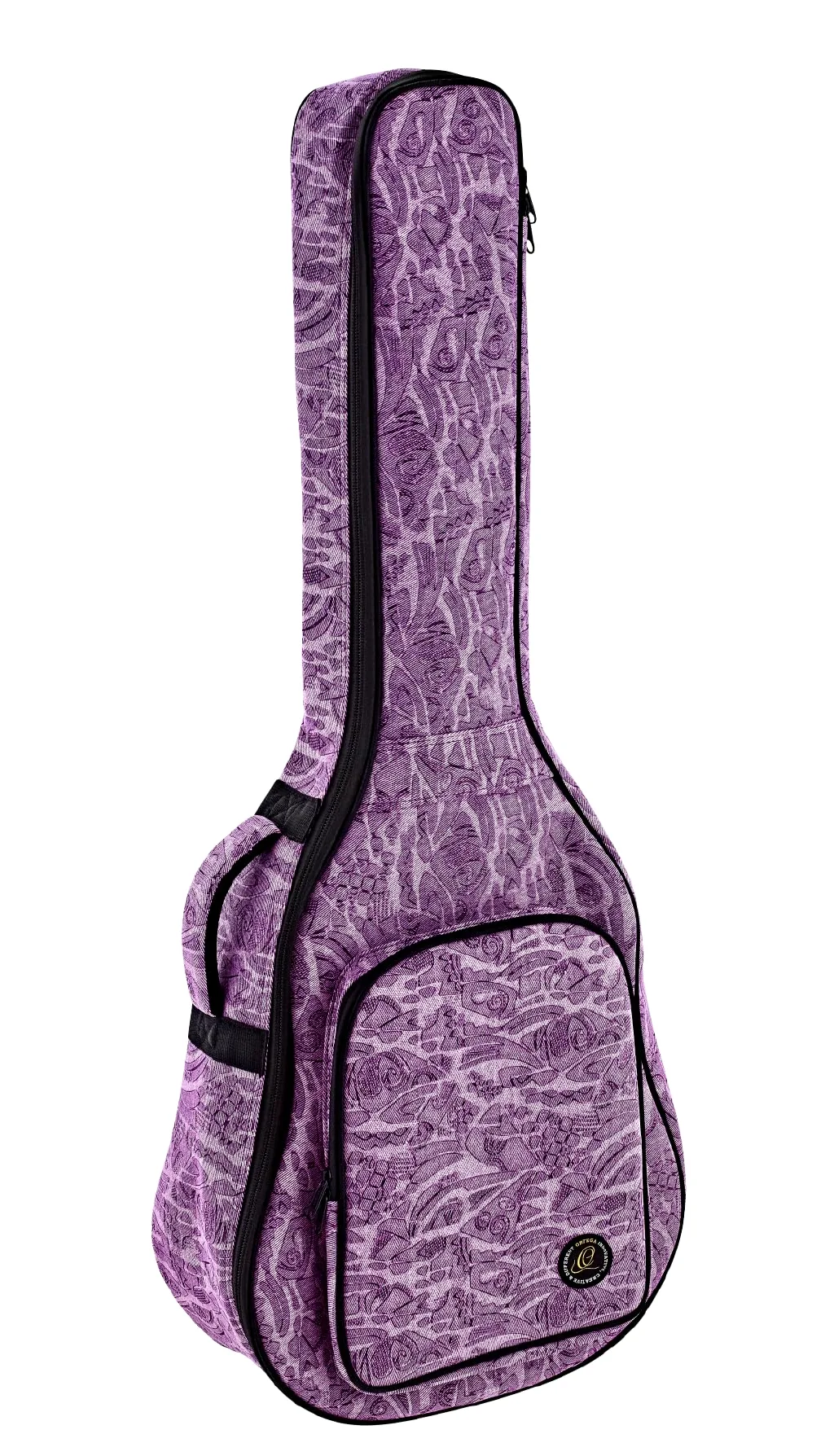 Ortega Guitars Jean Guitar Gigbag - 4/4 Klassische Gitarren Tasche - Höhe 105 cm - Breite 39 cm - Mit Schultergurten - Baumwolle / Leinen, Lila (OGBCL-PUJ)