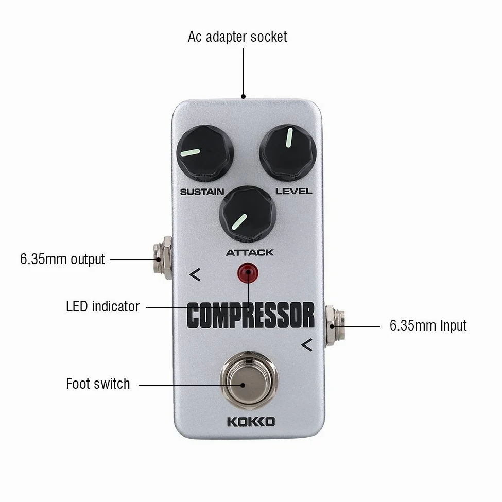 KOKKO FCP2 Compressor Sustainer Mini-Pedaleffekt für E-Gitarren-Zubehör