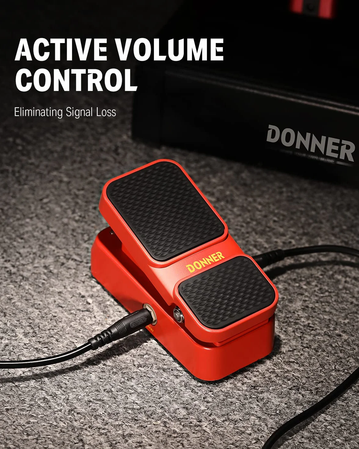 Donner Gitarre Wah Pedal, 2 in 1 Wah Volume Pedal, Mini-Vintage-Elektrogitarren-Effektpedal mit aktivem Wah-Wah-Lautstärkeregler, Leichtes Gitarrenpedal