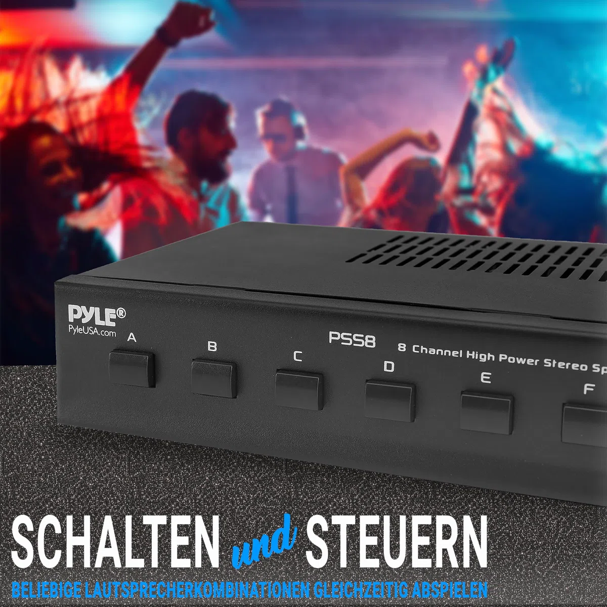 Pyle PSS8 8-Kanal-Hochleistungs-Stereo-Lautsprecher