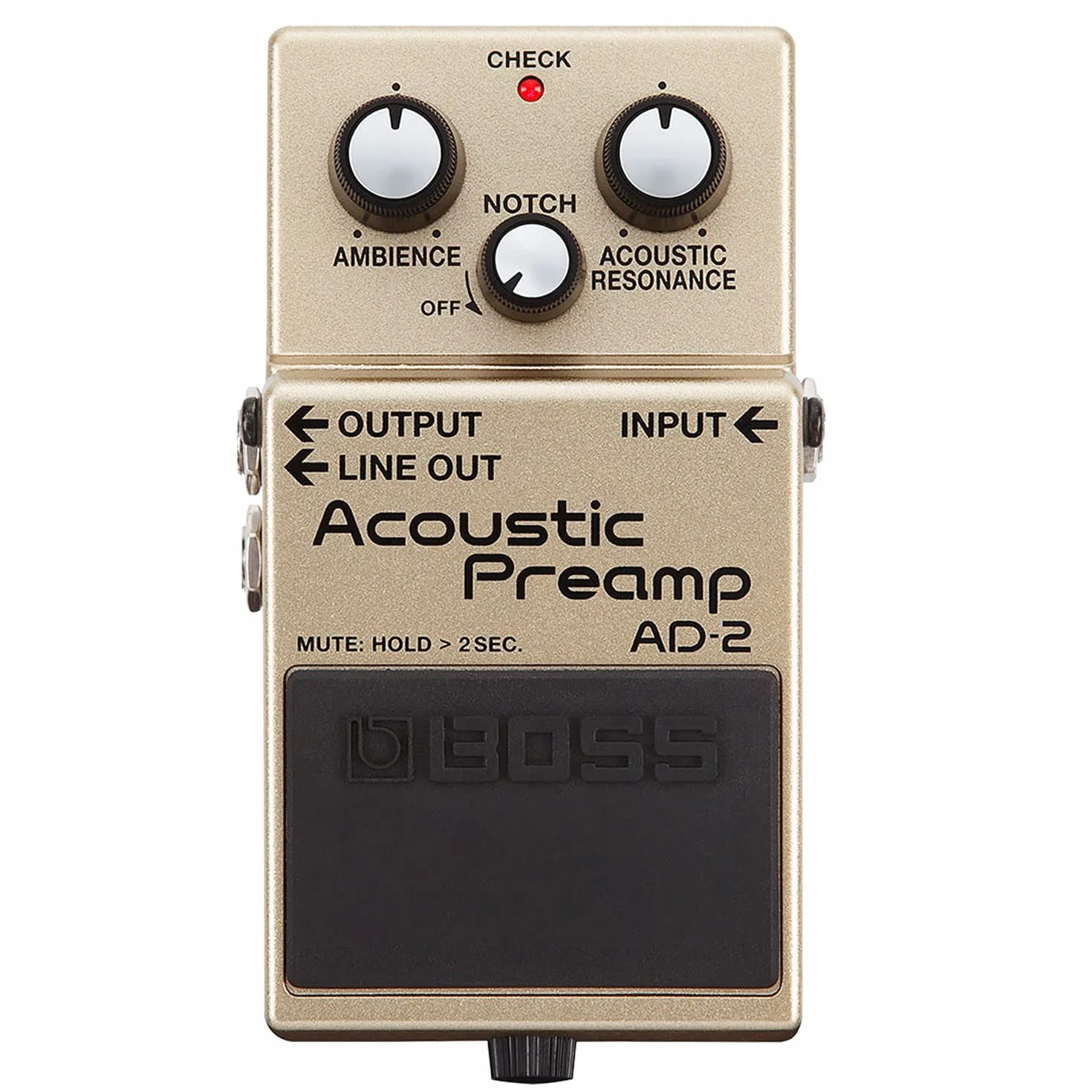 Boss AD-2 Acoustic Preamp Pedal Effektgerät für Akustik-Gitarre + keepdrum Netzteil