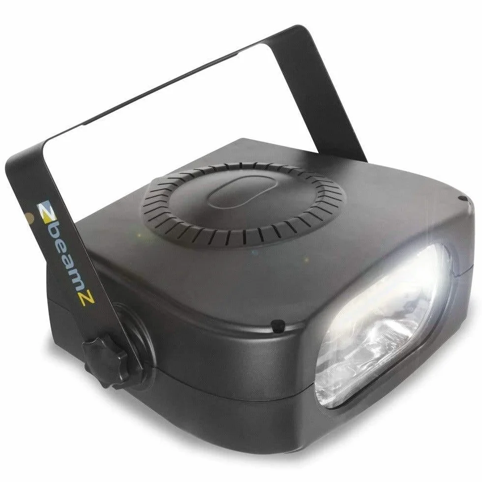 BeamZ BS150 - Stroboskop Blitzer, Strobo Disco Licht, Blitzlicht, Flashlight, Strobe Effektlampe, Disco Lichteffekt, weiße Lichtblitze, LED Blitz, Disco Beleuchtung Effekt Lichter - Schwarz