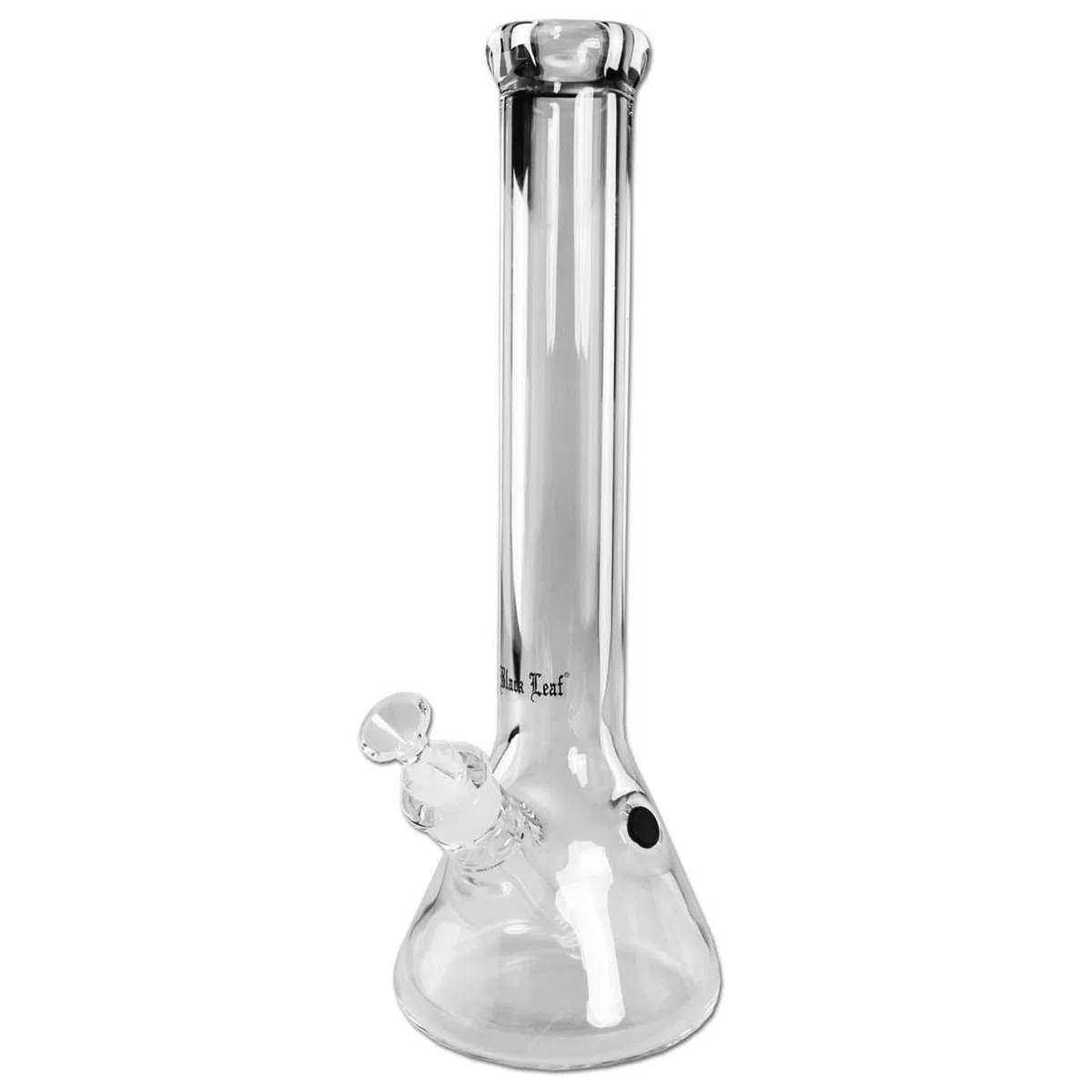 Black Leaf Kolbenbong 9mm Borosilikatglas, klar, 39cm, Kickloch mit Stopfen