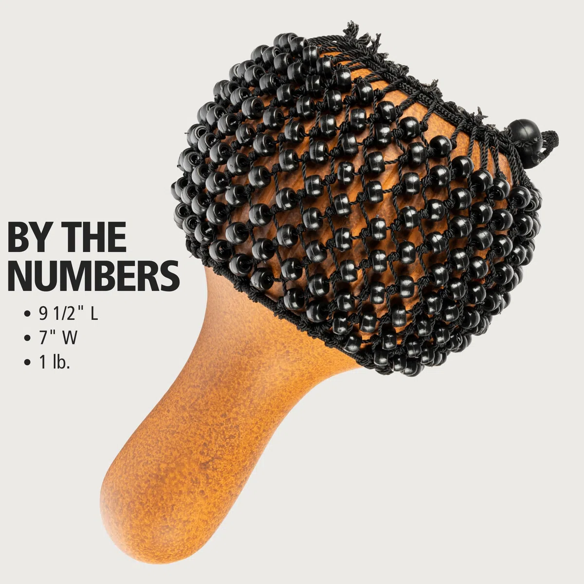 Meinl Percussion Fiberglas Cabasa Instrument - Schüttelinstrument mit Perlenkette - Einstellbares Netz - Fiberglas, Braun (CA7BR)