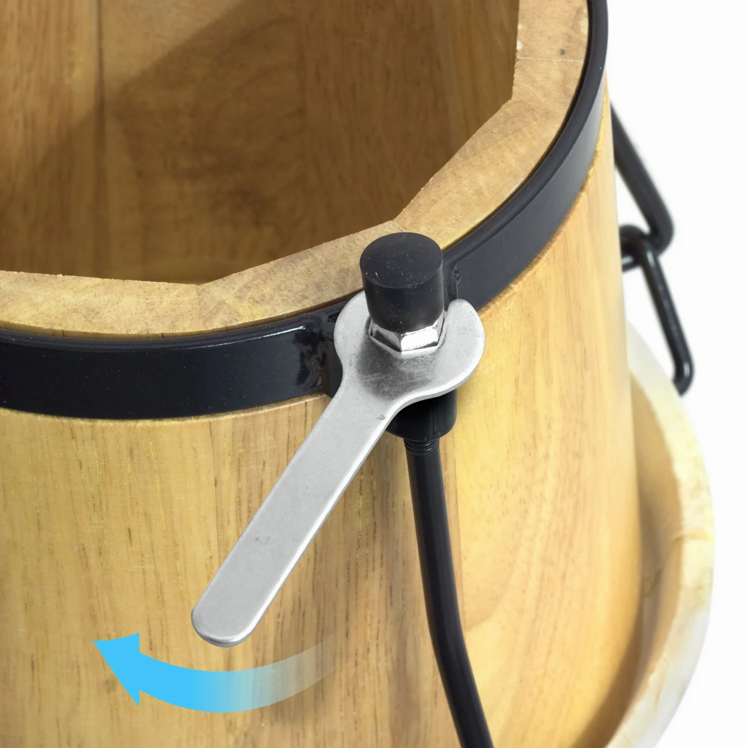 TIGER BON7-NT 6" & 7" Eichen-Bongos für Anfänger - Natur-Finish Bongos